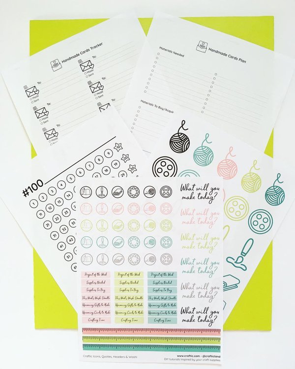 Free sticker and project craft printables