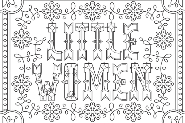 Little Women coloring page thumbnail