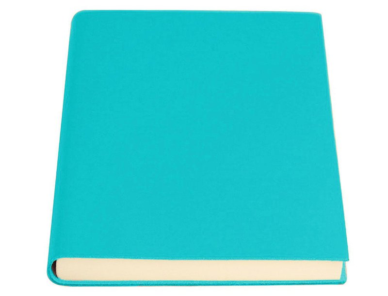 Sorrento leather journal in aqua