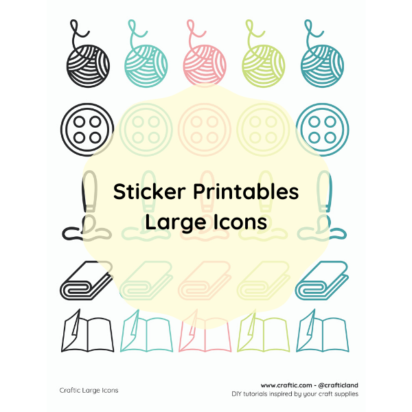 Free printable - Large stickers thumbnail