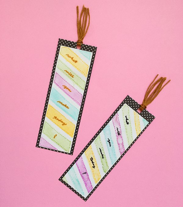 Watercolor marker bookmarks